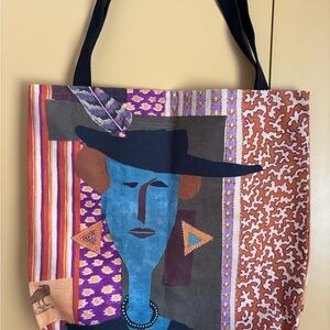 Colorful Artistic Tote Bag “Madame Pompadour”